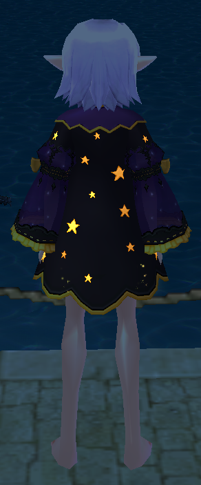 Equipped Night Witch Dress (Default Night) viewed from the back