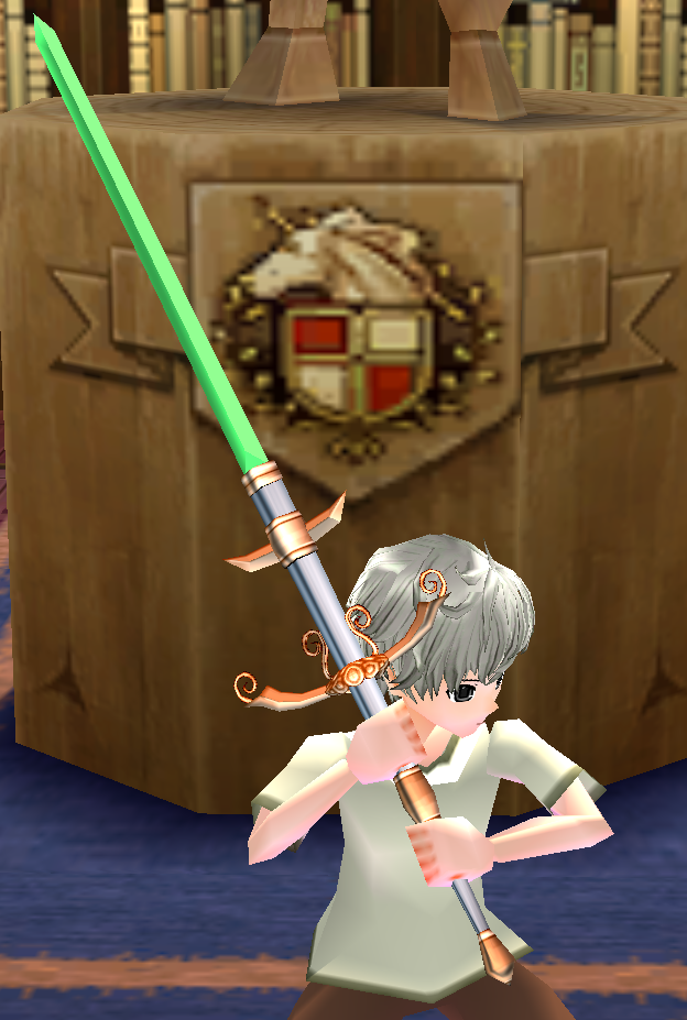 Dustin Silver Knight Sword (Green Blade) Equipped.png