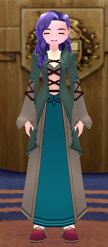 Equipped Female Karis Wizard Set viewed from the front