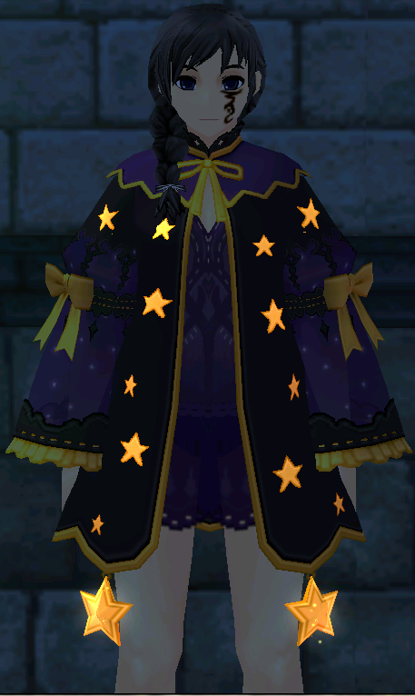 Equipped Giant Night Witch Dress (Default) viewed from the front
