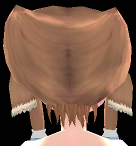 Equipped Wiggling Atui's Ears viewed from the back