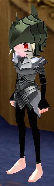 Equipped Female Dustin Silver Knight Armor viewed from an angle