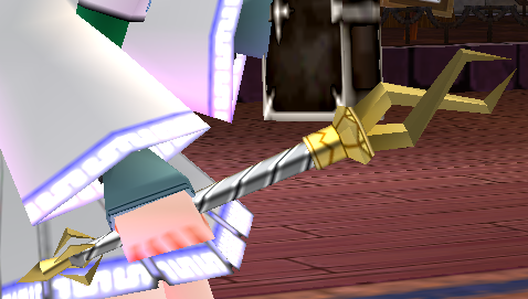 Equipped Crystal Lightning Wand