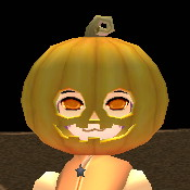 Equipped Pumpkin Hat viewed from the front