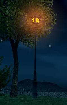 How City Lamp (Orange) appears at night