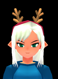 Equipped Long Reindeer Antler Headband (Repairable) viewed from the front