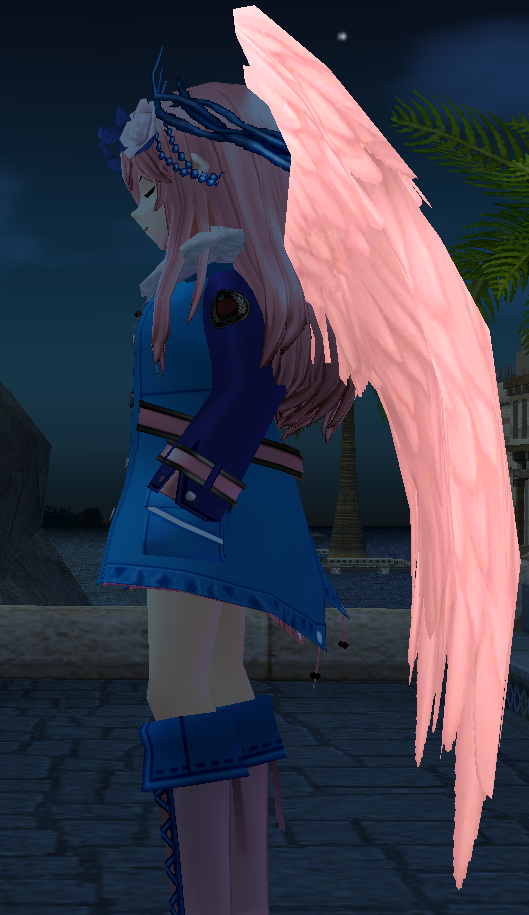 Baby Pink Angel Wings Equipped Side Night.png