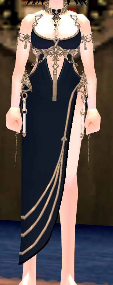 Equipped Dark Moon Dress (F) viewed from the front