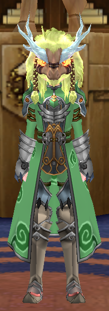 Equipped Male Lunar Dragon Set viewed from the front