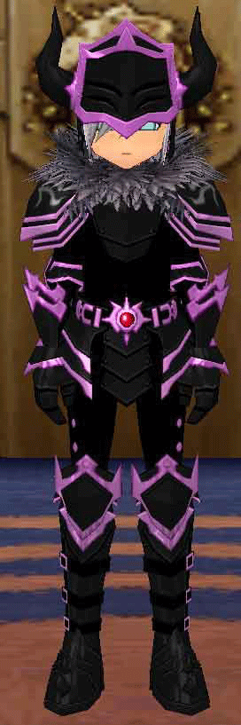Equipped Male Dark Knight Set viewed from the front