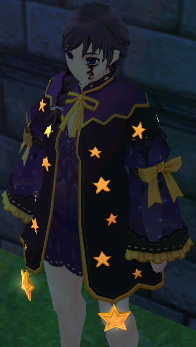Equipped Giant Night Witch Dress (Default) viewed from an angle