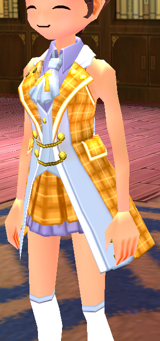 Equipped Idol Plaid Outfit (F) viewed from an angle