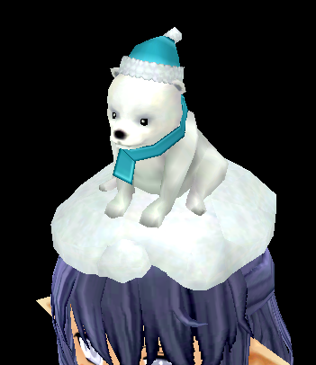 Equipped Winter Bear Hat viewed from an angle