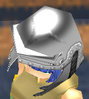 Equipped Steel Headgear viewed from an angle
