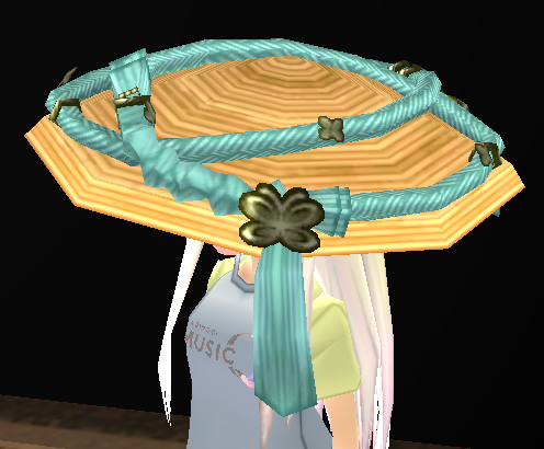 Equipped Bamboo Hat viewed from an angle