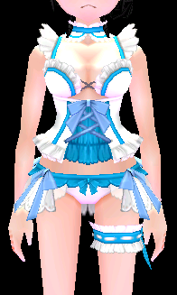 Equipped Frilly Ribbon Bustier viewed from the front