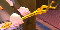 Equipped Crystal Lightning Wand