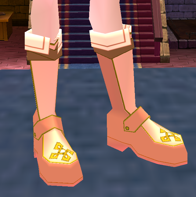 Equipped Emerald's Classic Celtic Boots viewed from an angle