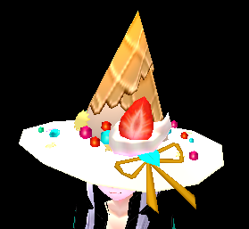 Equipped Waffle Witch Hat viewed from an angle