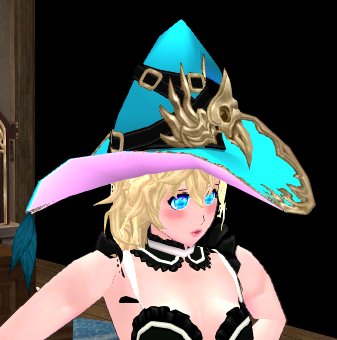 Equipped Moonlight Dreams Witch Wig and Hat (F) viewed from an angle