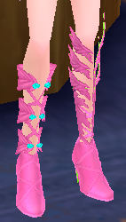 Equipped Succubus Queen Boots viewed from an angle