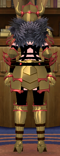 Equipped GiantFemale Dark Knight Set viewed from the back
