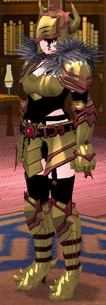 Equipped GiantFemale Dark Knight Set viewed from an angle
