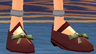 Equipped Cores' Cute Ribbon Shoes viewed from an angle