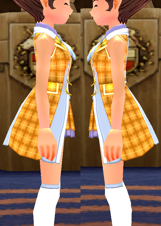 Equipped Idol Plaid Outfit (F) viewed from the side