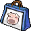 Inventory icon of Piggy Rain Coat Shopping Bag (M)