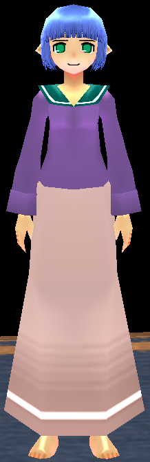 Equipped Lirina's Long Skirt viewed from the front