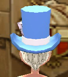 Equipped Mad Hatter's Hat viewed from the back
