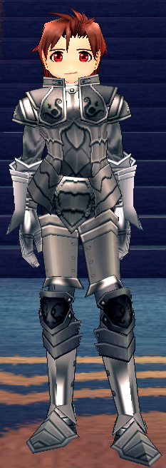 Equipped Claus Knight Set viewed from the front