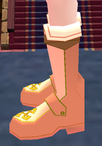 Equipped Emerald's Classic Celtic Boots viewed from the side