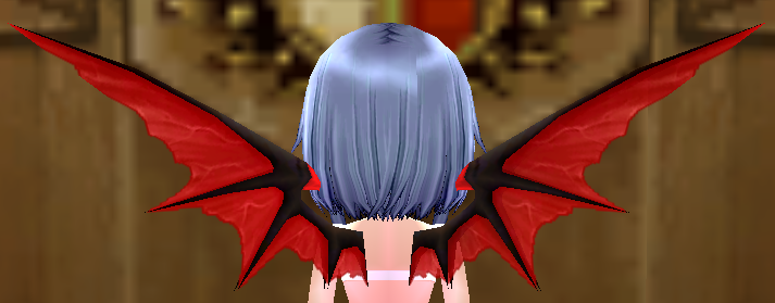 Equipped Fallen Fairy Wings viewed from the back