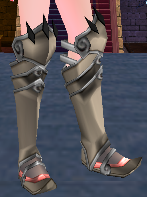 Equipped Lunar Dragon Boots (M) viewed from an angle