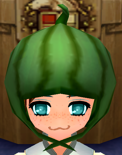 Equipped Watermelon Hat viewed from the front