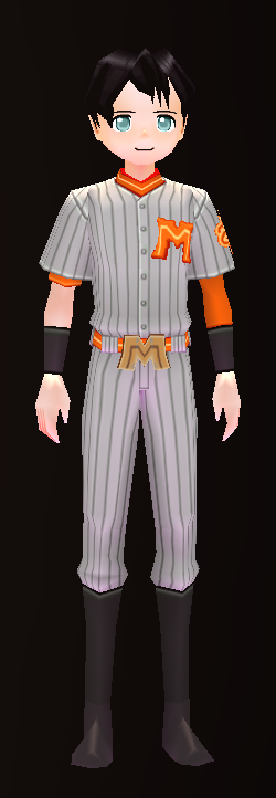 Equipped Baseball Uniform viewed from the front
