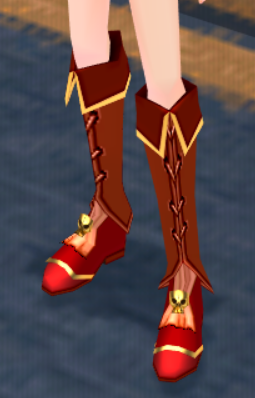 Equipped Halloween Vampire Boots viewed from an angle