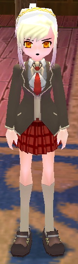Equipped Female Mabinogi School Set viewed from the front