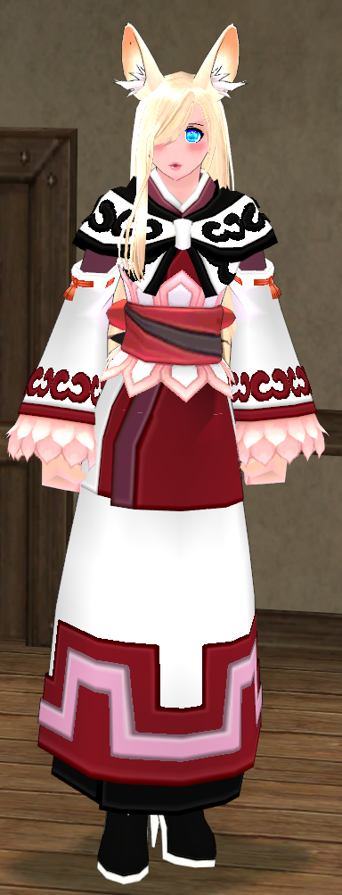 Equipped Rurutie's Outfit viewed from the front