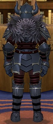 Equipped GiantMale Dark Knight Set viewed from the back