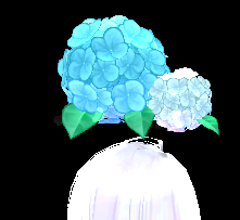 Equipped Clear Hydrangea Halo viewed from the back