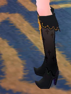 Equipped Night Witch Boots (Default) viewed from the side