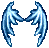Icon of Blue Topaz Twinkling Devil Wings