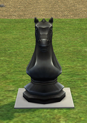 Building preview of Homestead Chess Piece - Black Knight and White Square