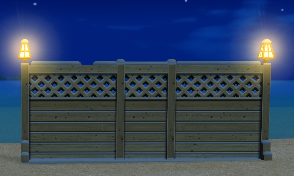 How Homestead No-Peeking Fence appears at night