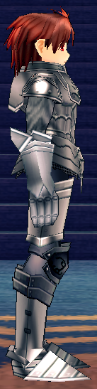 Equipped Claus Knight Set viewed from the side