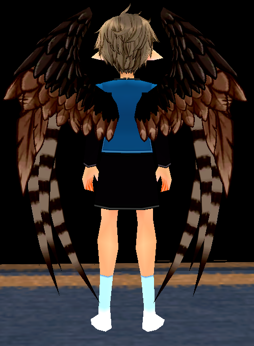 Equipped Falcon Wings (Dyeable) viewed from the back