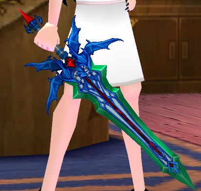 Equipped Forgotten Nightmare Sword